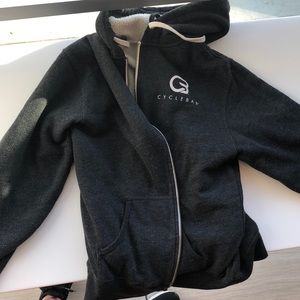 Cyclebar shearling lined jacket.